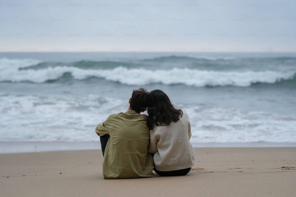 pareja en la playa